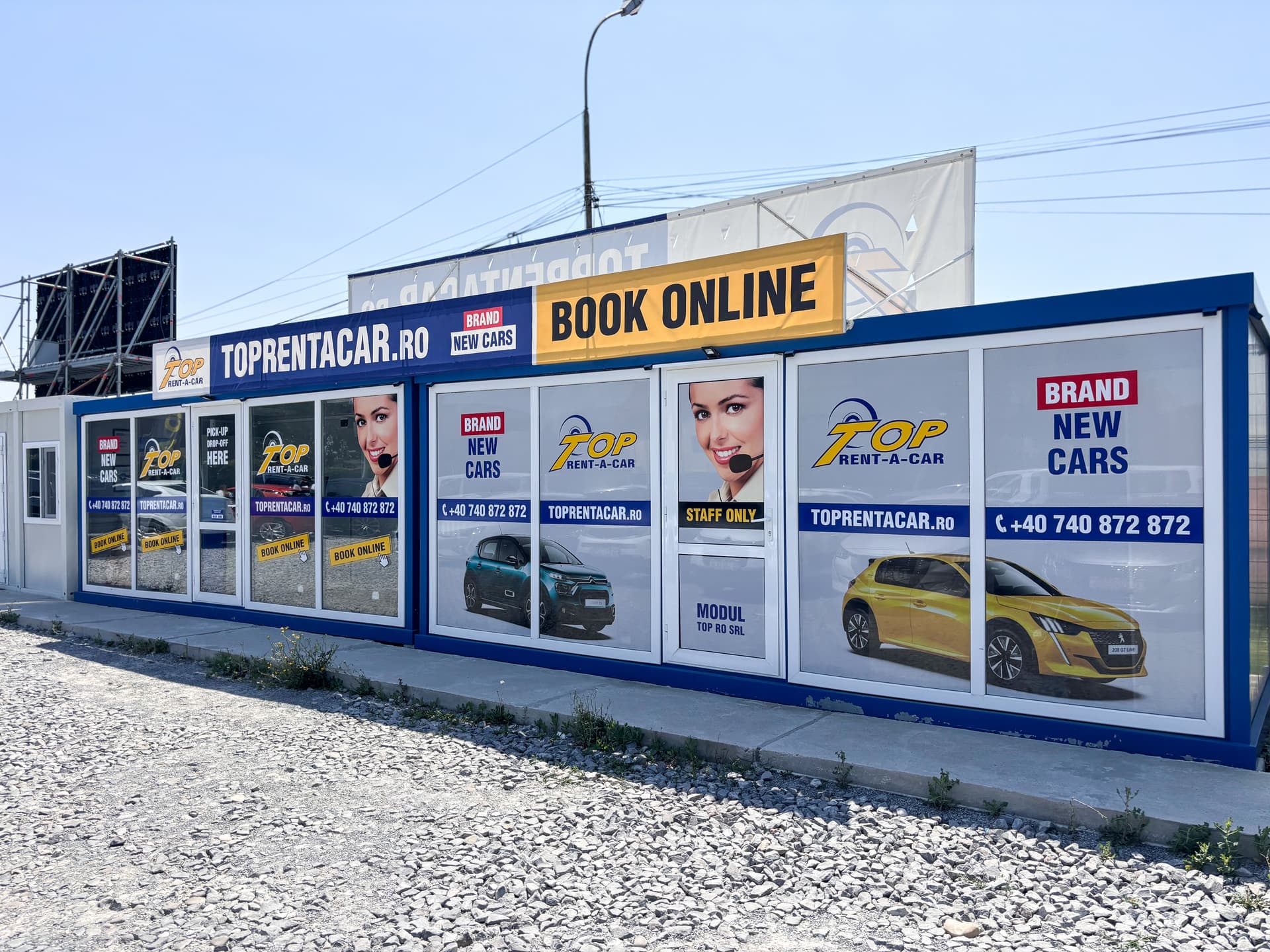 Top Rent A Car’s first international location – Henri Coandă Airport in Bucharest.