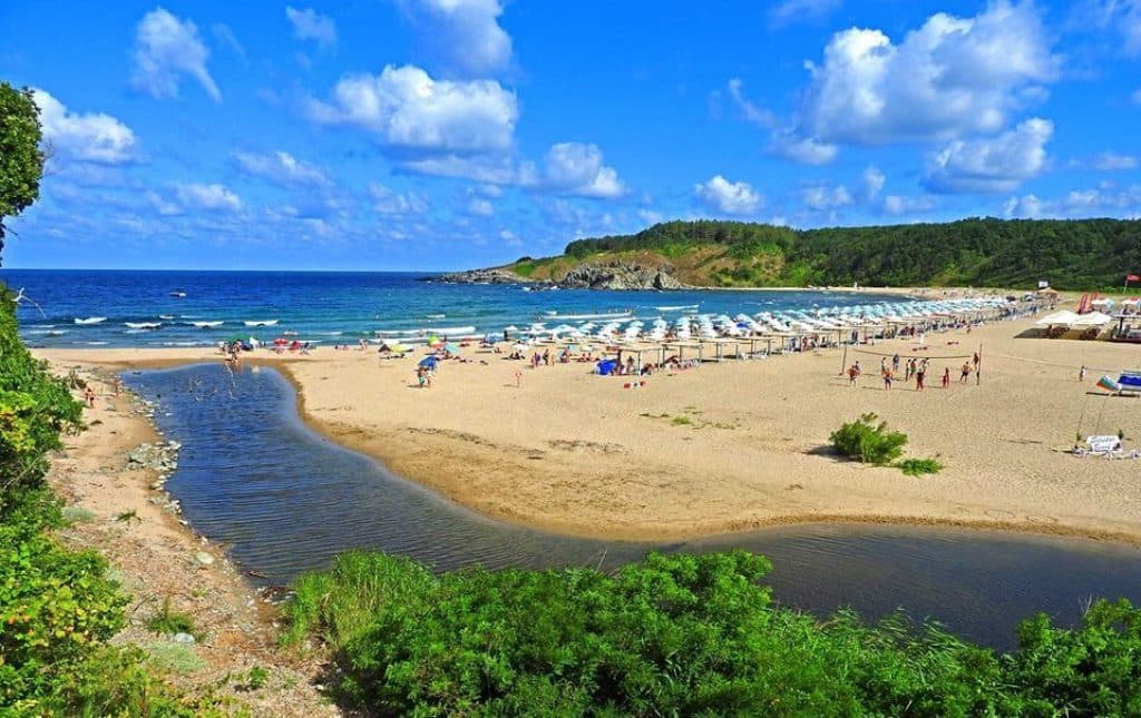 The beach in Rezovo