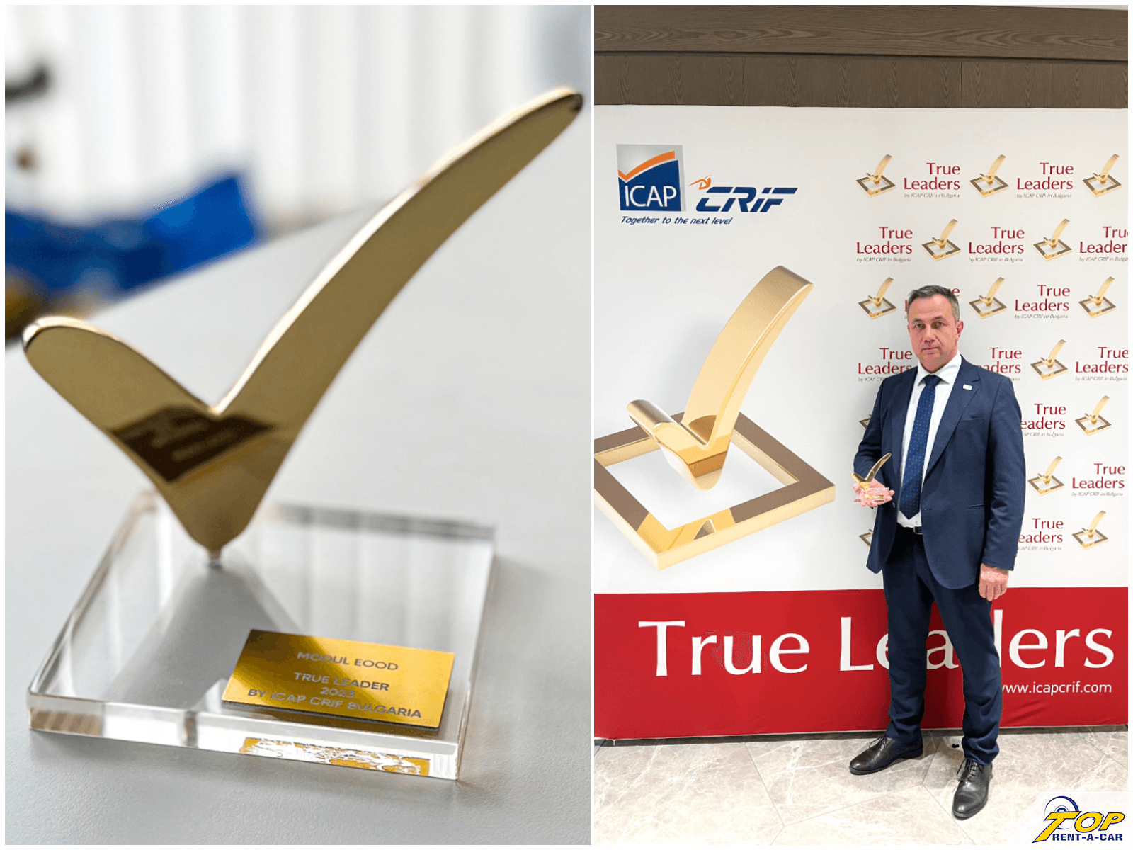 Top Rent A Car recognised with a True Leaders Award for outstanding business performance
